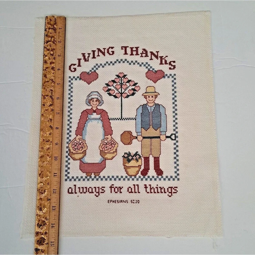 Thanksgiving Completed Cross-stitch 